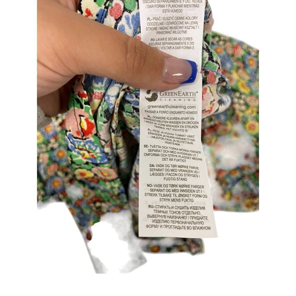 Boden Womens Midi Tea Dress UK 12L US 8L tall Multicolor Floral Vneck D0295 NWT - Picture 8 of 11